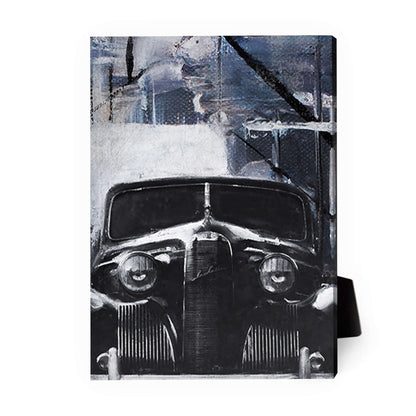 Vintage Car Abstract Oil Painting for Modern Home Decor