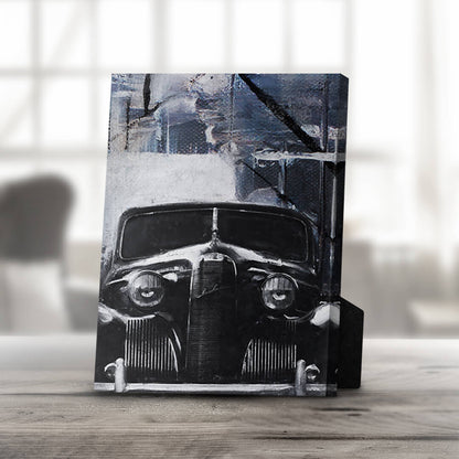 Vintage Car Abstract Oil Painting for Modern Home Decor