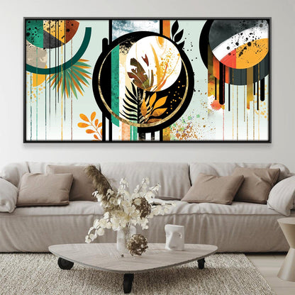 Vibrant Abstract Botanical Oil Painting for Modern Home Decor