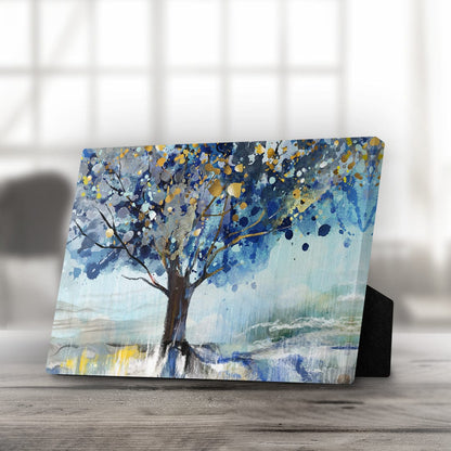 Vibrant Abstract Cedar Tree Oil Painting for Modern Home Decor