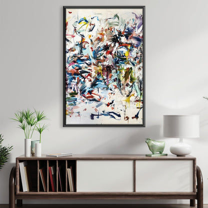 Vibrant Abstract Landscape Oil Painting for Modern Home Decor