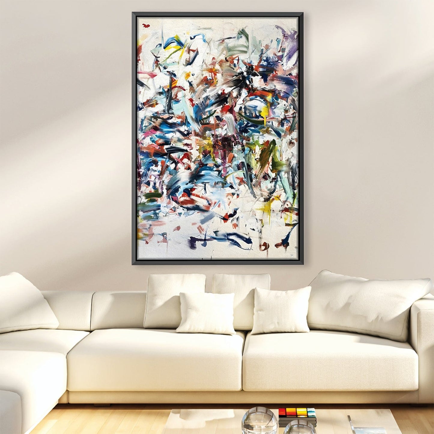 Vibrant Abstract Landscape Oil Painting for Modern Home Decor