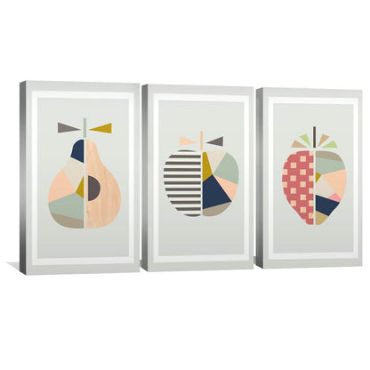 Contemporary Abstract Fruit Art - Colorful Canvas Wall Decor for Modern Spaces