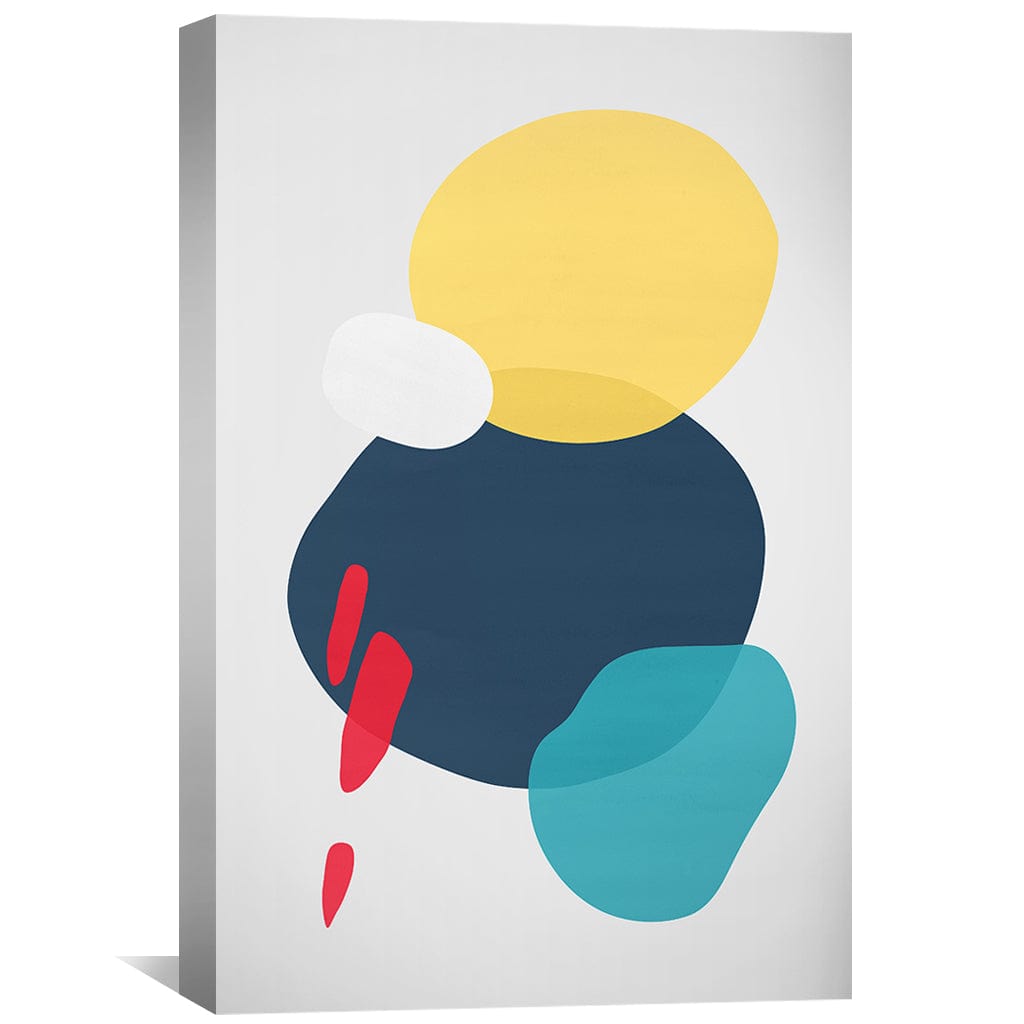 Colorful Abstract Minimalist Shapes Canvas Art for Modern Home Decor