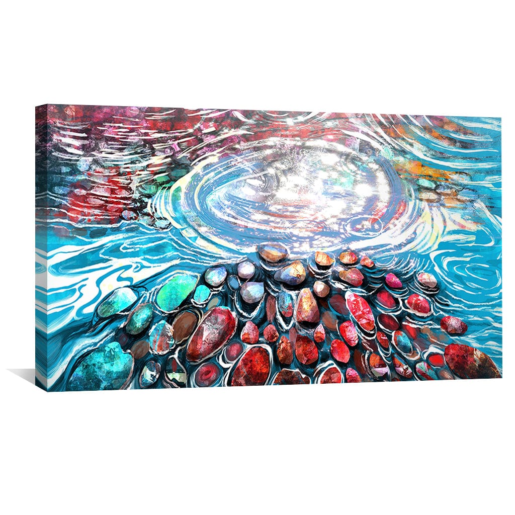 Vibrant Abstract Pebbles Oil Painting for Modern Home Decor