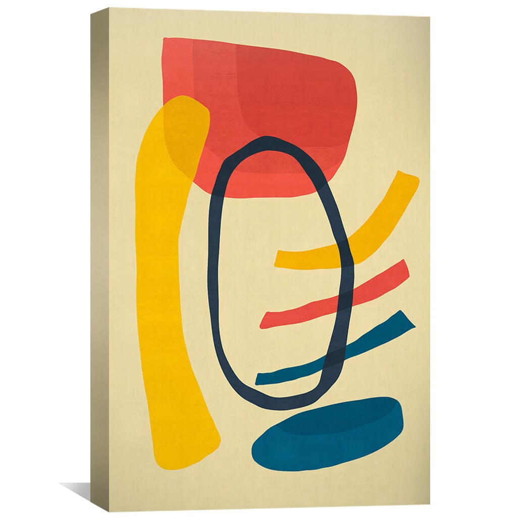 Vibrant Abstract Shapes Canvas Art for Modern Home Decor