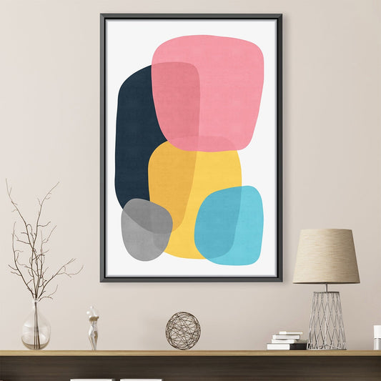 Colorful Abstract Shapes Canvas Art for Modern Home Decor