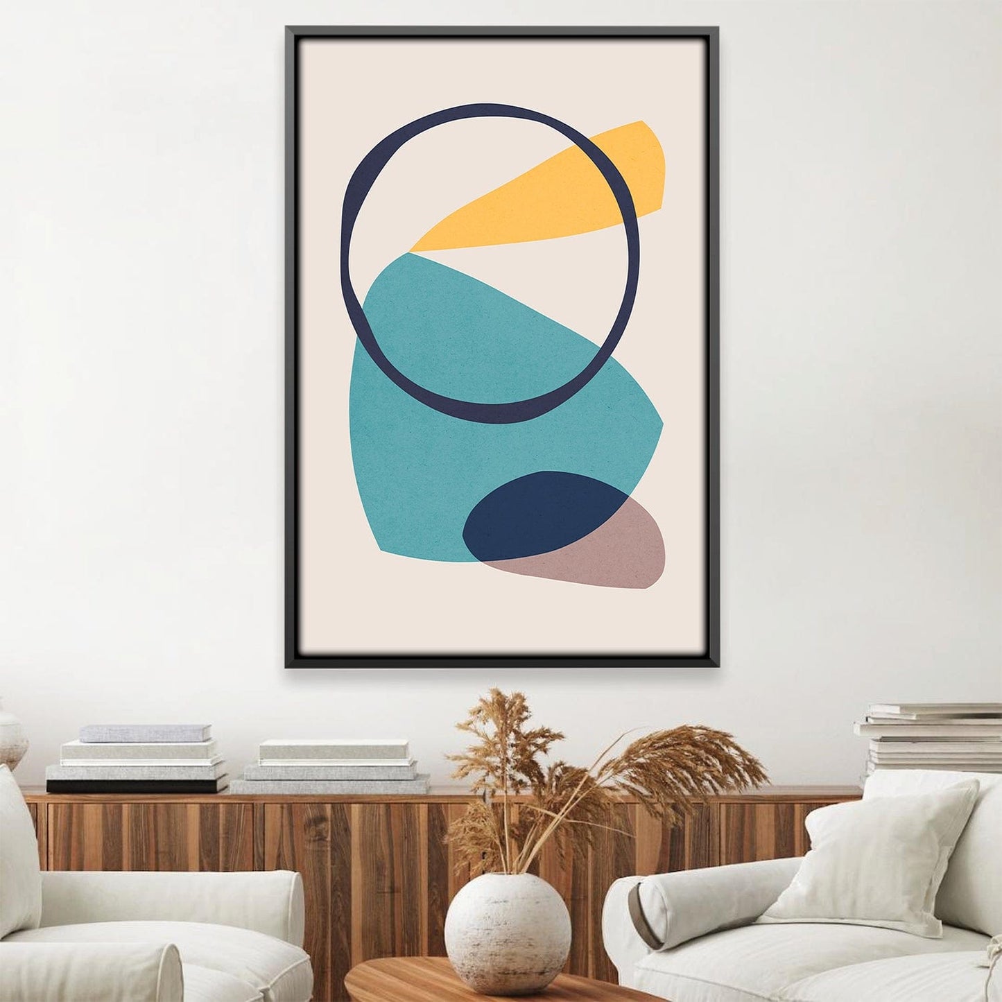 Vibrant Abstract Shapes Canvas Art for Modern Home Decor