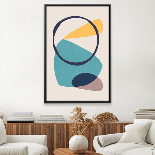 Vibrant Abstract Shapes Canvas Art for Modern Home Decor