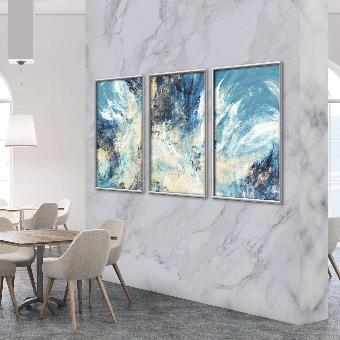 Captivating Abstract Skies Triptych Canvas Art for Modern Home Décor