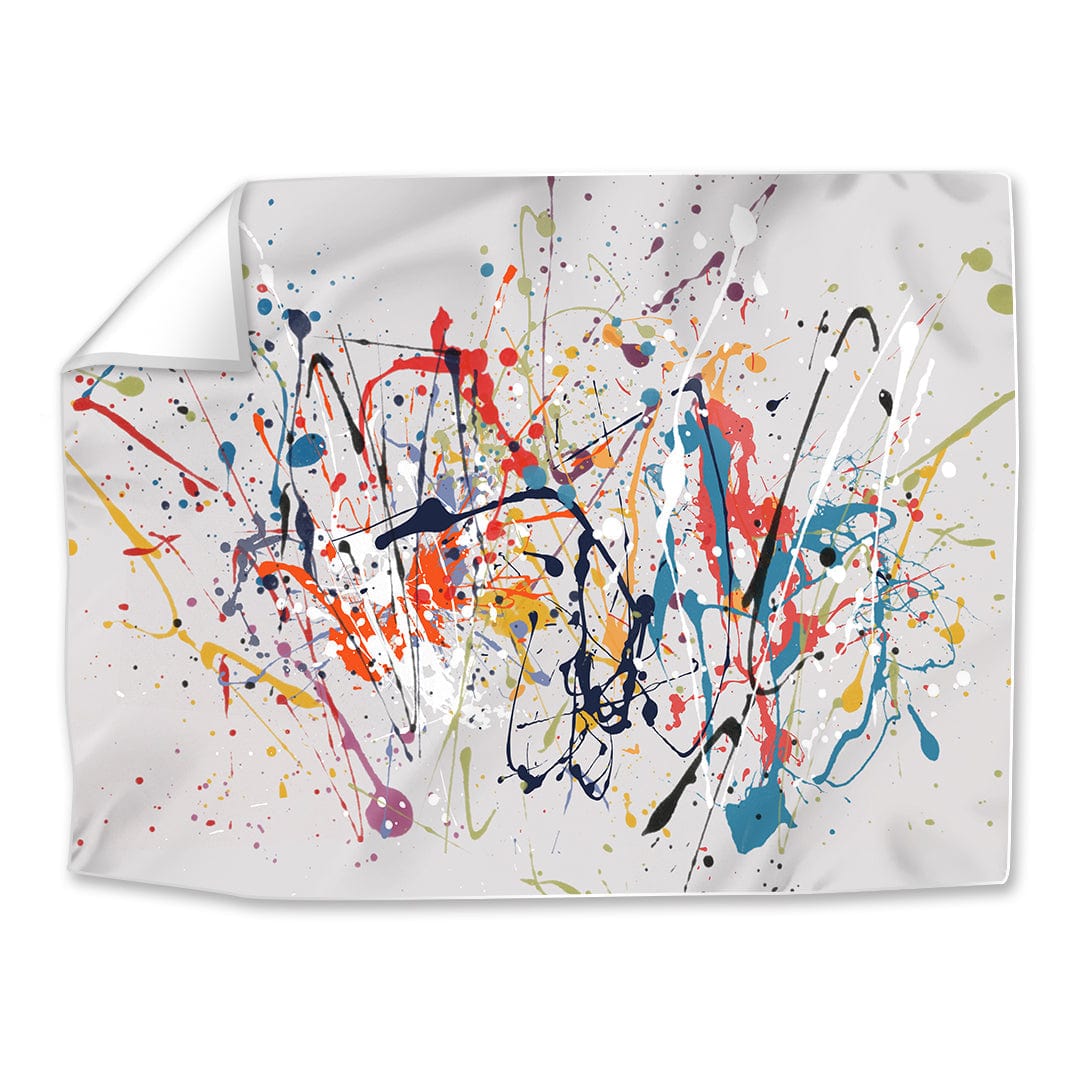 Vibrant Abstract Splatter Art - Colorful Oil Painting for Modern Home Décor