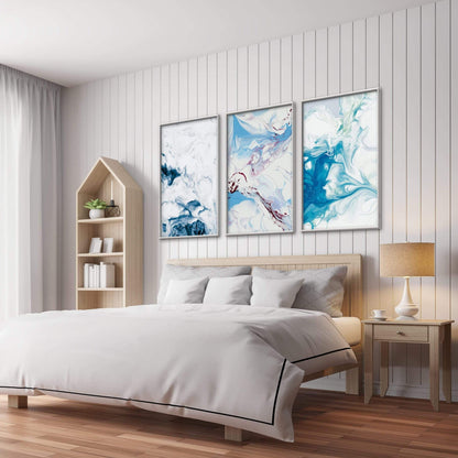 Serene Abstract Watercolor Landscape Oil Painting for Elegant Home Decor