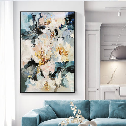 Vibrant Abstract Flower Oil Painting for Modern Home Decor