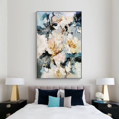 Vibrant Abstract Flower Oil Painting for Modern Home Decor