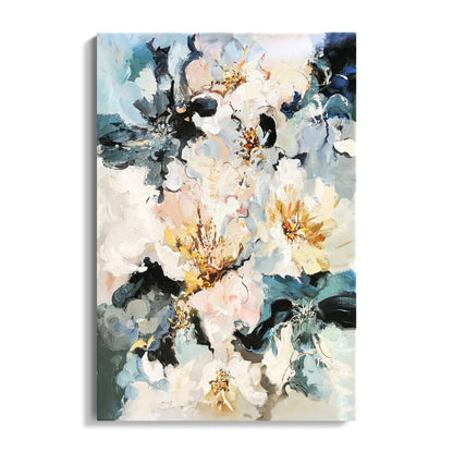 Vibrant Abstract Flower Oil Painting for Modern Home Decor