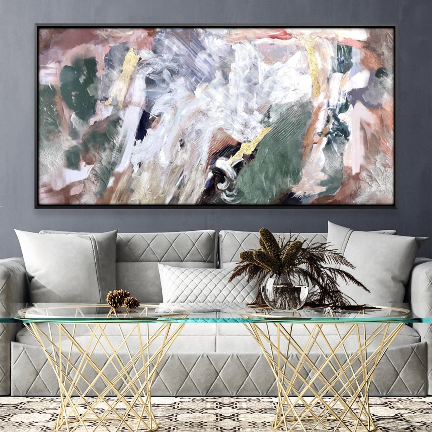 Vibrant Abstract Oil Painting for Modern Home Decor