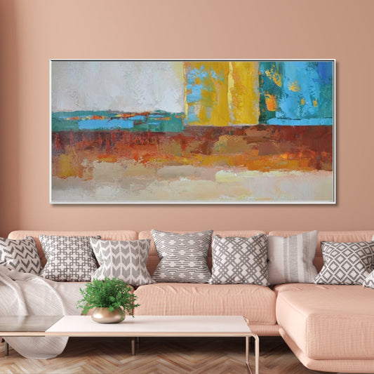 Vibrant Abstract Oil Painting for Modern Home Decor