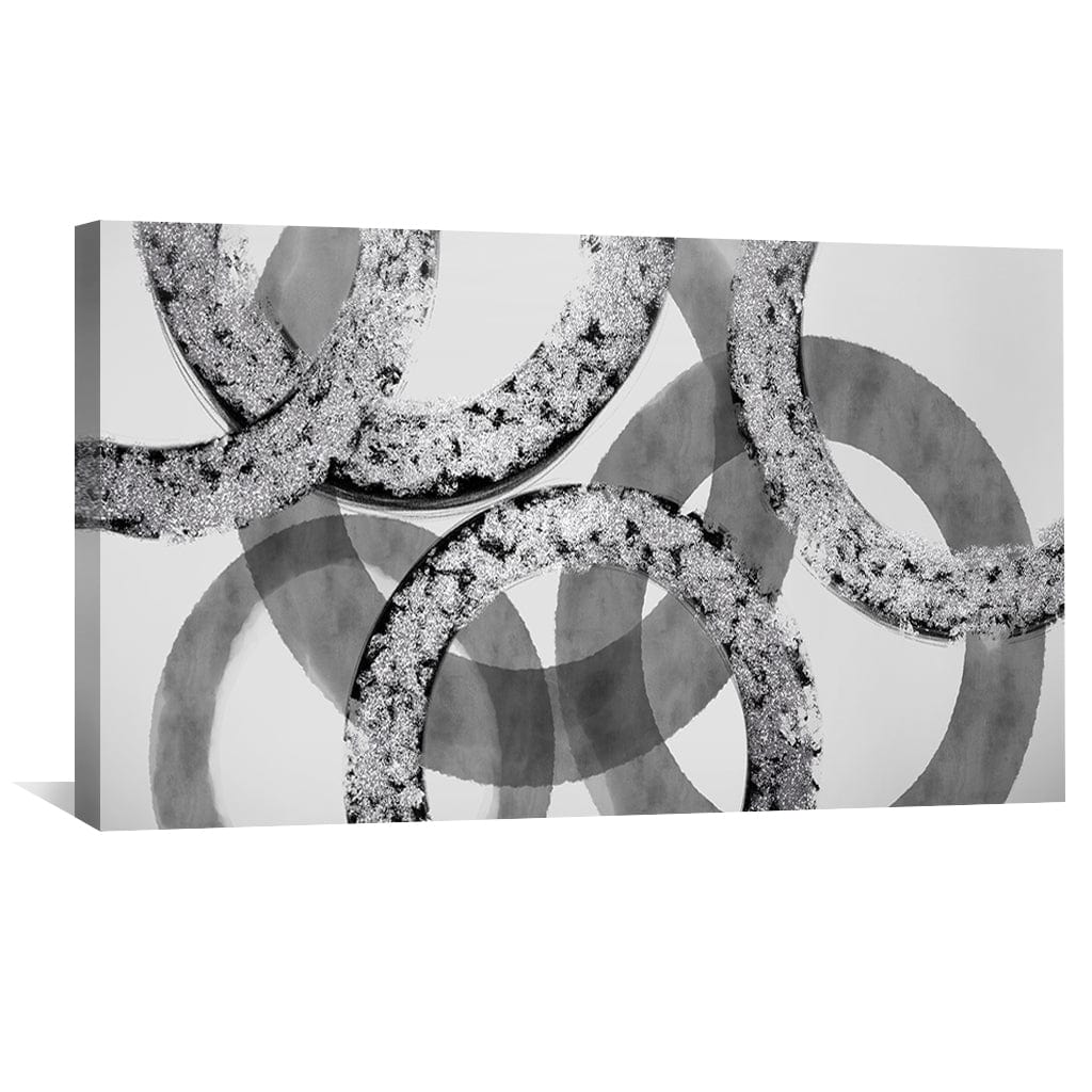 Abstract Black and White Oil Painting for Modern Home Decor