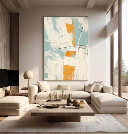 Abstract Minimalist Oil Painting for Modern Home Decor