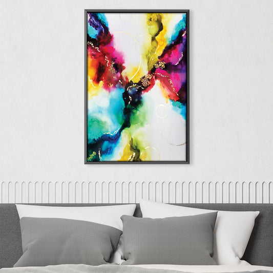 Vibrant Abstract Landscape Oil Painting for Modern Home Décor