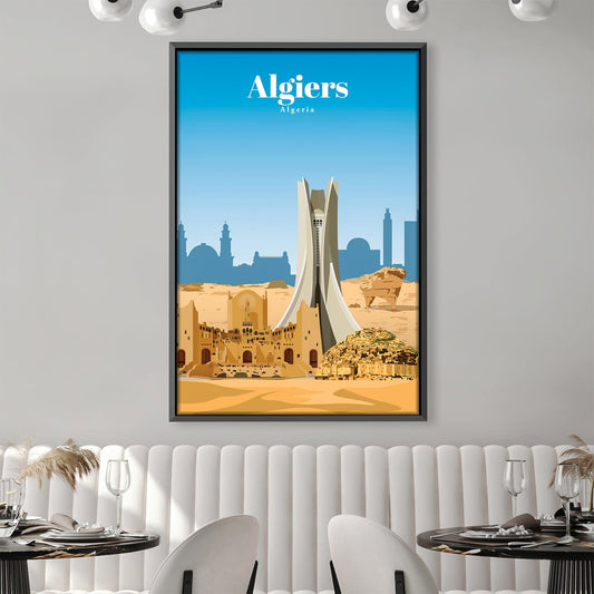 Stunning Algiers Oil Painting - Vibrant Cityscape Art for Modern Decor