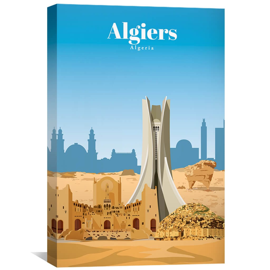 Stunning Algiers Oil Painting - Vibrant Cityscape Art for Modern Decor