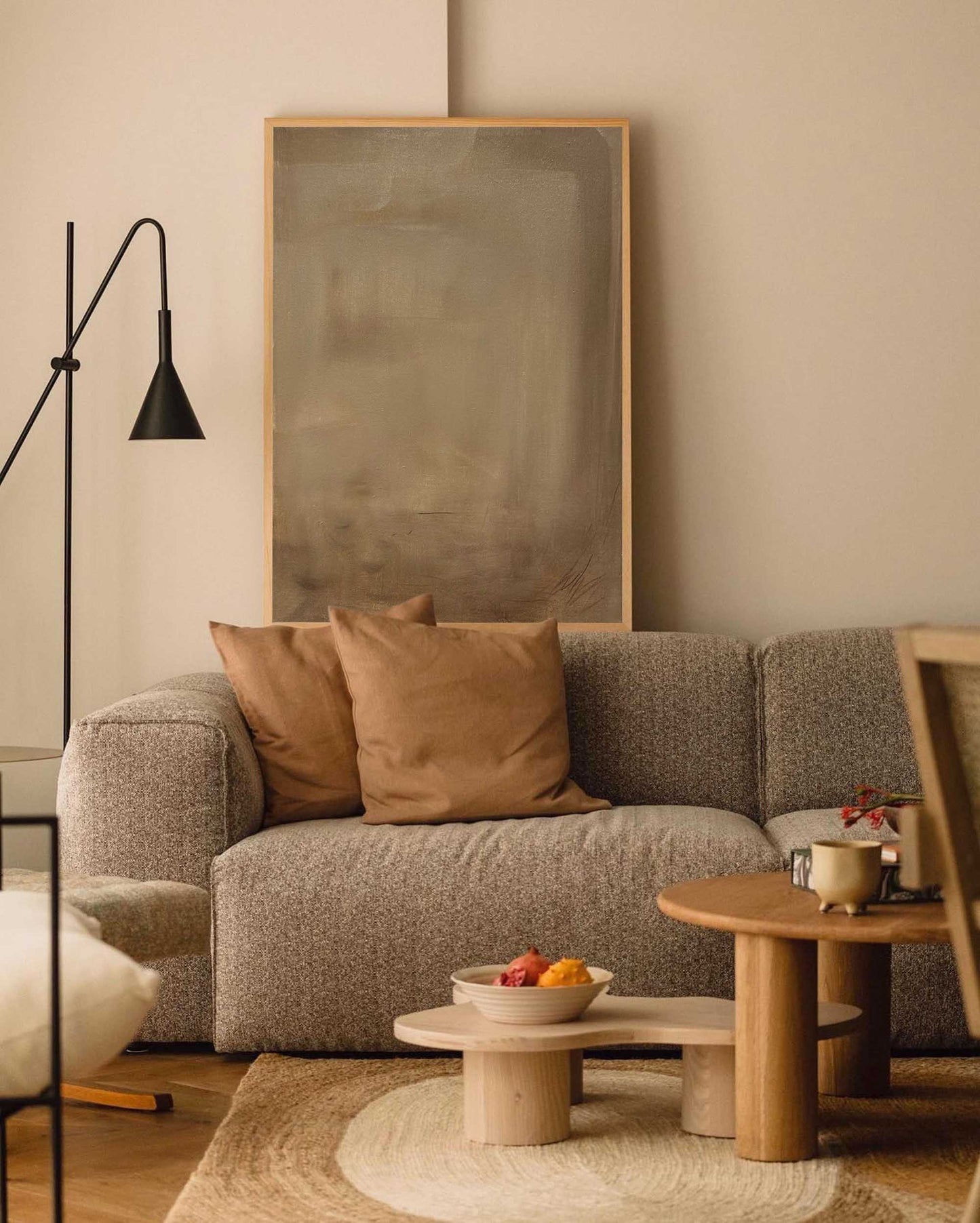 Elegant Minimalist Abstract Oil Painting for Modern Home Decor