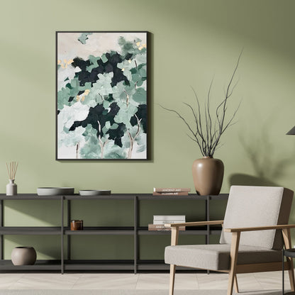 Serene Greenery: Tranquil Nature-Inspired Oil Painting for Modern Home Décor