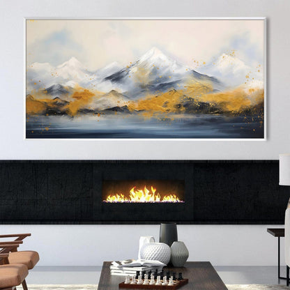 Majestic Mountain Landscape Oil Painting for Elegant Home Decor