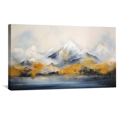 Majestic Mountain Landscape Oil Painting for Elegant Home Decor