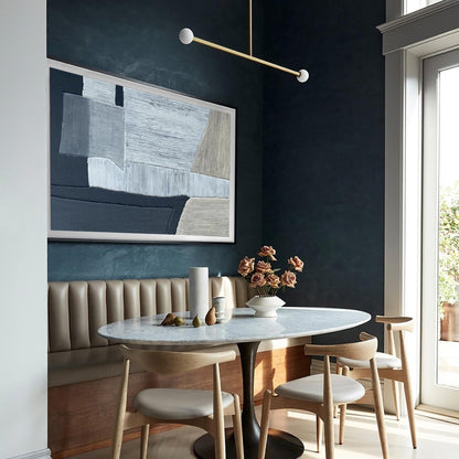 Contemporary Black and Grey Abstract Oil Painting for Elegant Home Decor