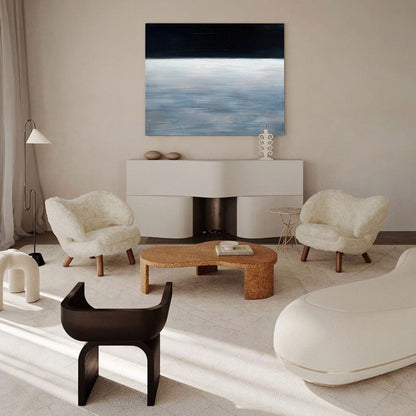 Stunning Black and Grey Abstract Oil Painting for Modern Home D√©cor