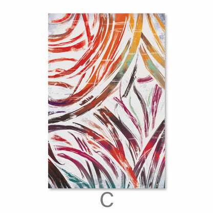 Vibrant Abstract Oil Painting Trio for Modern Home Aesthetic