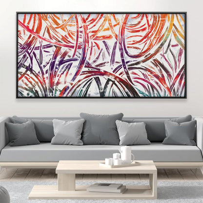 Vibrant Abstract Oil Painting - Colorful Swirls for Modern Home Décor