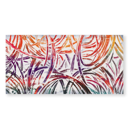 Vibrant Abstract Oil Painting - Colorful Swirls for Modern Home Décor