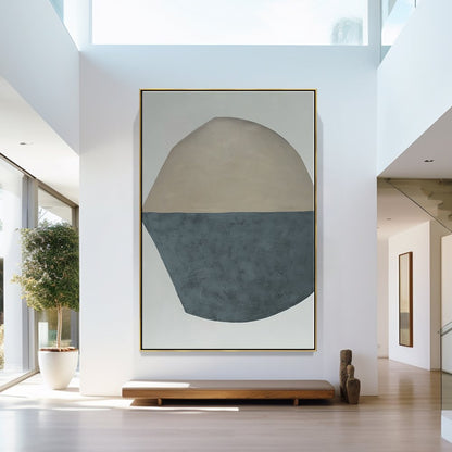 Contemporary Abstract Oil Painting in Earthy Tones for Modern Home Decor