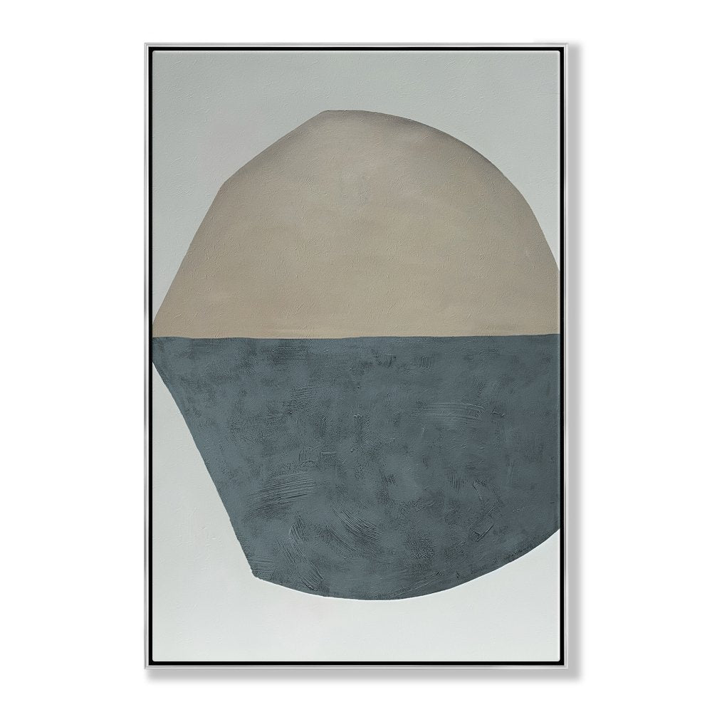 Contemporary Abstract Oil Painting in Earthy Tones for Modern Home Decor