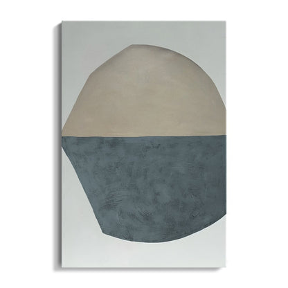 Contemporary Abstract Oil Painting in Earthy Tones for Modern Home Decor
