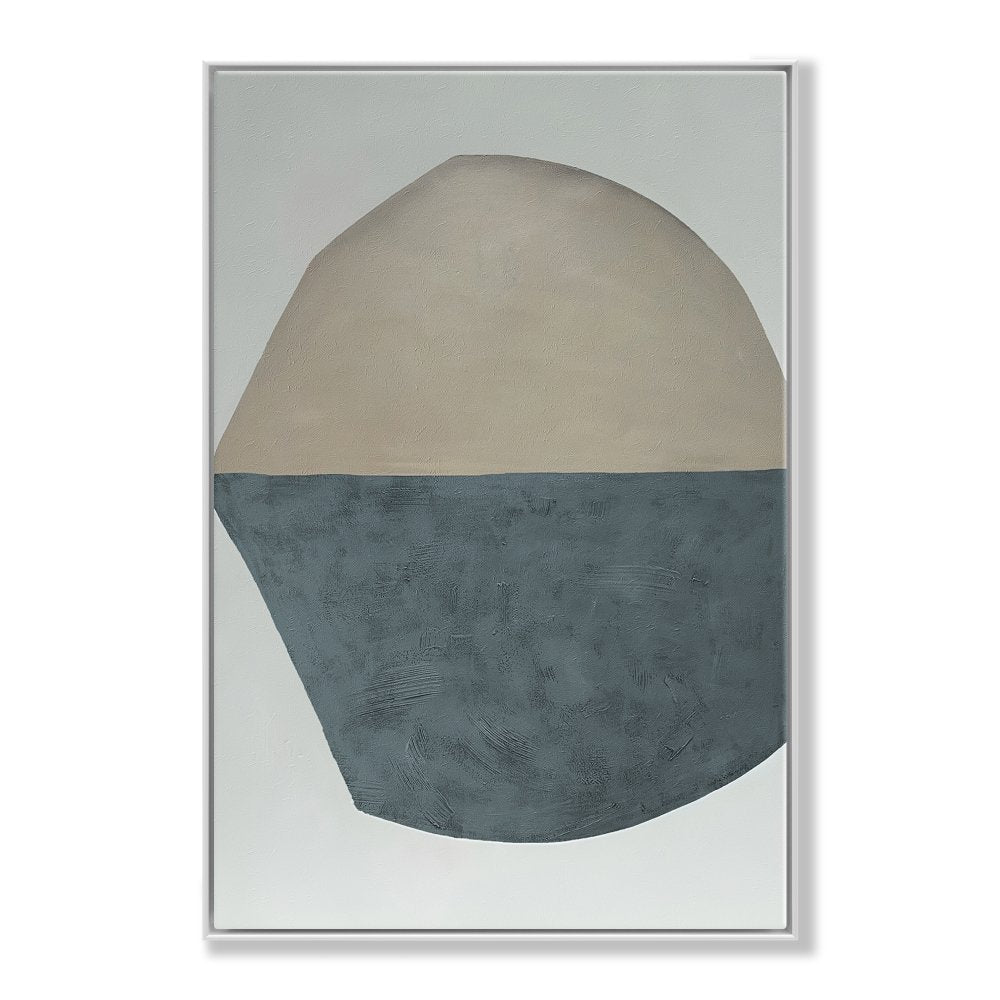 Contemporary Abstract Oil Painting in Earthy Tones for Modern Home Decor
