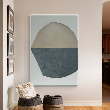 Contemporary Abstract Oil Painting in Earthy Tones for Modern Home Decor