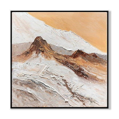 Serene Atacama Landscape: Abstract Desert Oil Painting for Modern Home Decor