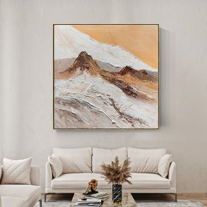 Serene Atacama Landscape: Abstract Desert Oil Painting for Modern Home Decor