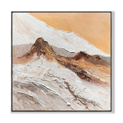 Serene Atacama Landscape: Abstract Desert Oil Painting for Modern Home Decor