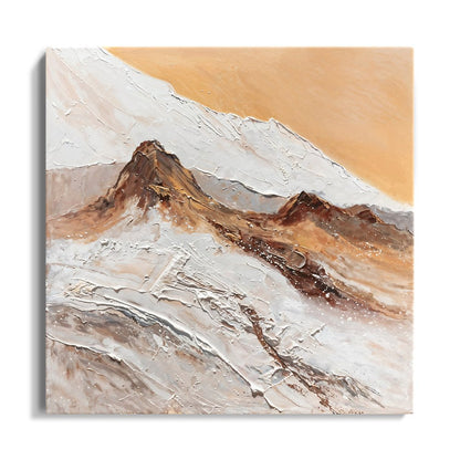 Serene Atacama Landscape: Abstract Desert Oil Painting for Modern Home Decor