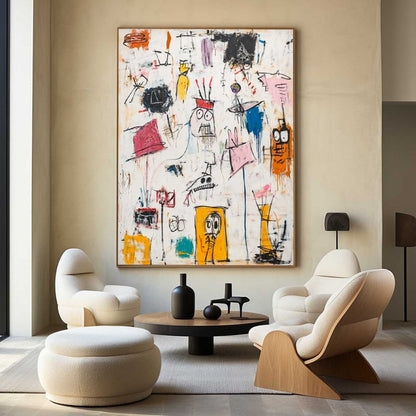 Colorful Modern Abstract Oil Painting for Contemporary Home Decor