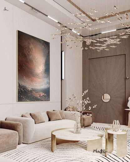Abstract Wabi-Sabi Oil Painting for Modern Wall Decor
