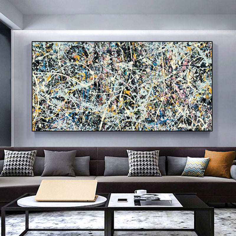 Abstract Expressionism in Bold Colors - Modern Oil Painting for Home Decor