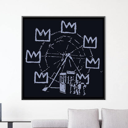 Whimsical Ferris Wheel Art ‚Äì Modern Canvas Inspired by Street Art Legends