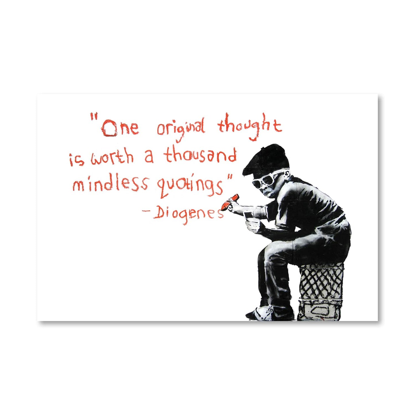 Original Thought Oil Painting by Banksy - Inspiring Wall Art for Modern Spaces