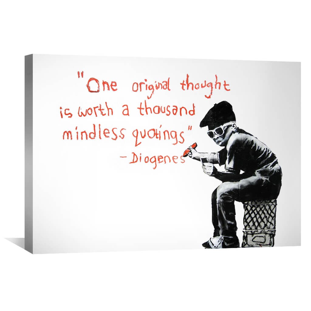 Original Thought Oil Painting by Banksy - Inspiring Wall Art for Modern Spaces